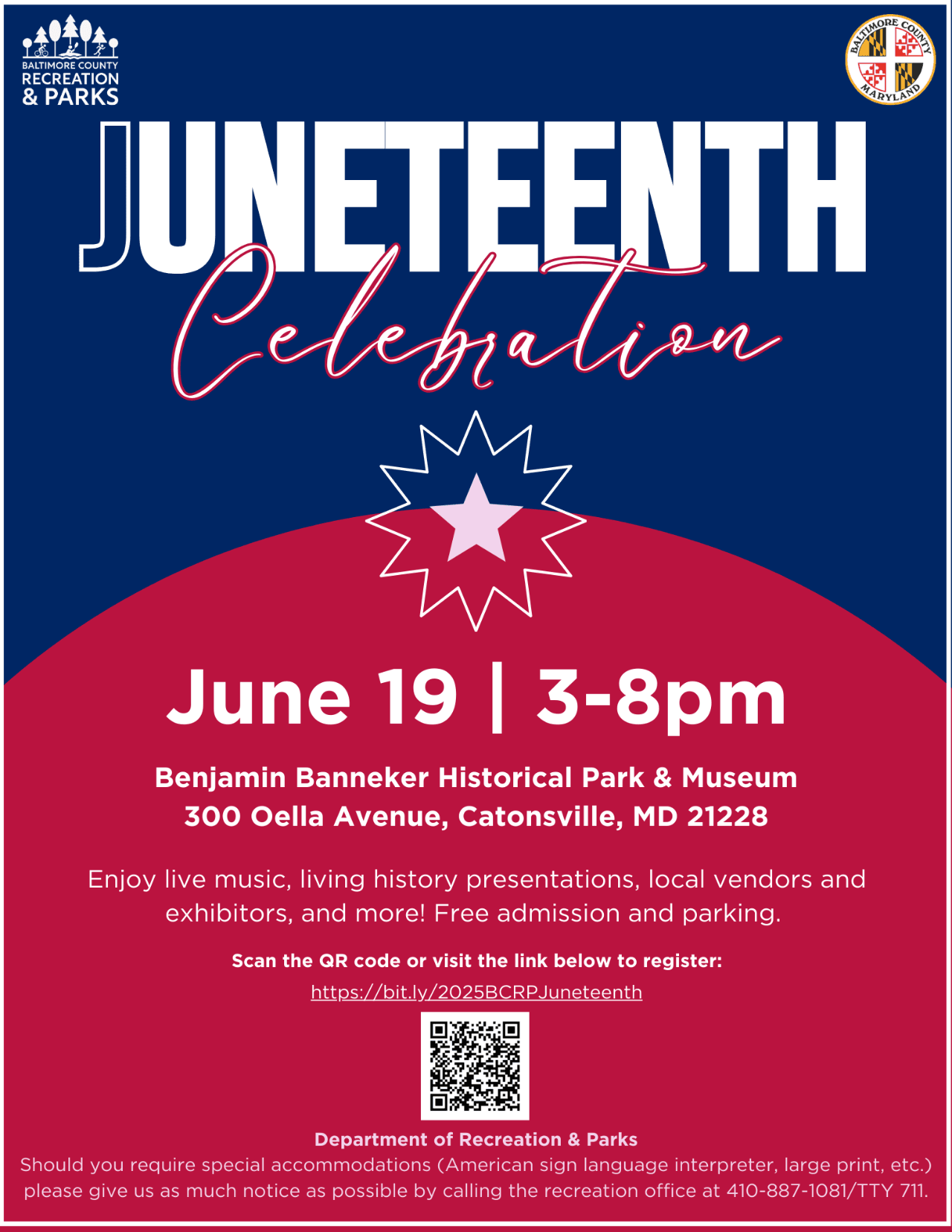 Juneteenth Celebration at Benjamin Banneker Historical Park 2026