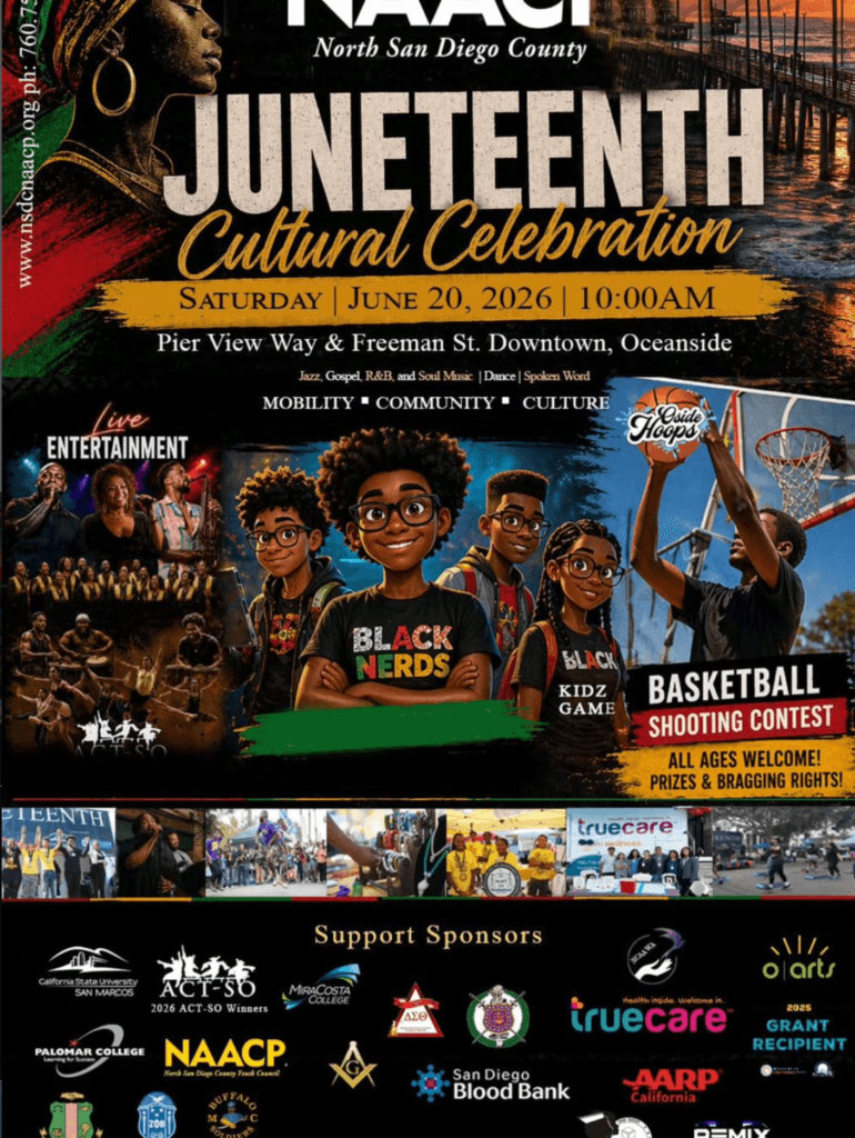 North San Diego County NAACP Juneteenth Multicultural Celebration Oceanside 2026